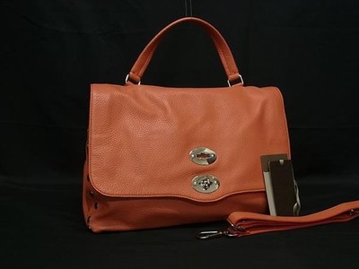 ZANELLATO Postina Leather 2 Way Shoulder Bag Orange BN4334
