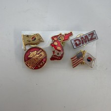 set of souvenir lapel pins featuring the Korean Demilitarized