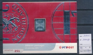 LT18311 Netherlands 2001 luxe souvenir silver stamp fine lot MNH