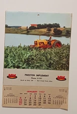 Vintage Minneapolis Moline 1957 Calendar Preston Implement E Grand Forks ND
