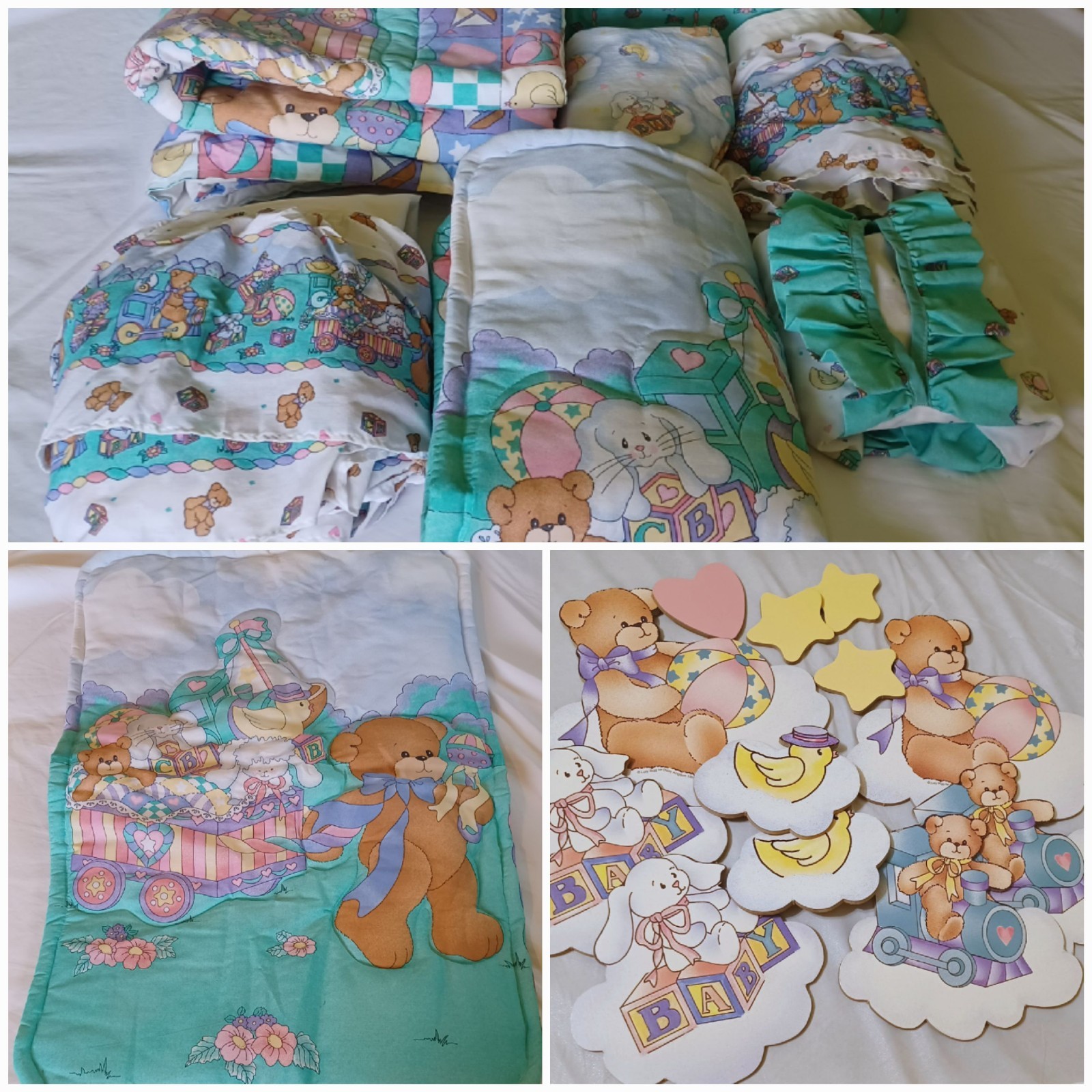 Vintage McBaby Lucy Rigg Daisy Kingdom 1990s Baby Crib Lot 