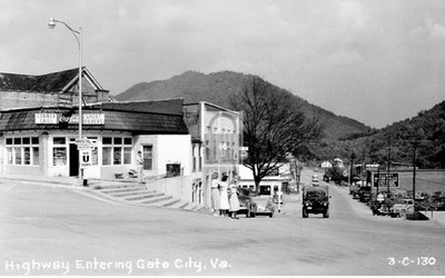 Corner Grill Highway Entering Gate City Virginia VA - Reprint