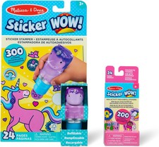 Melissa  Doug Sticker Wow   Purple Unicorn Bundle: 24-Page Activity Pad, Stampe