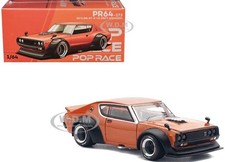 SKYLINE GT-R V8 DRIFT "KENMERI" RHD ORANGE 1/64 DIECAST BY POP RACE PR640173
