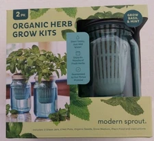 Modern Sprout's 2 Pack Organic Herb Garden Grow Kit