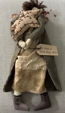 VNTG Tender Heart Treasures 21"Cloth/Rag Doll My Name Is Eliza-Born 1874 Friends