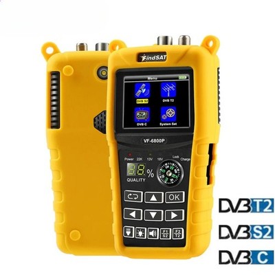 Satellite Finder DVB-T2 DVB-S2 DVB-C MPEG4 Digital Sat Finder Meter 2.4 Inch LCD