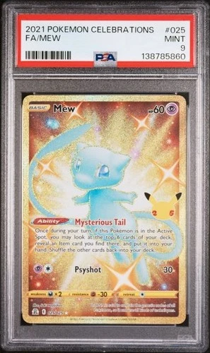 2021 POKEMON CELEBRATIONS #025 FULL ART/MEW PSA 9