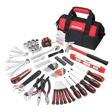  236-Piece Home Repairing Tool Set, Mechanics Hand Tool Kit with 12-Inch Red