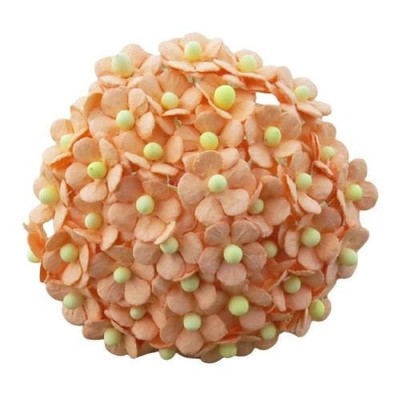 SWEETHEARTS Blumen 10mm 50Stk. Scrapbooking Maulbeerpapier, pfirsich