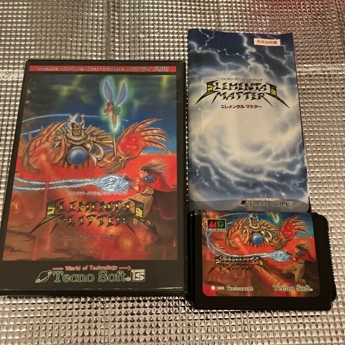 Elemental Master MD Cartridge SEGA Mega Drive Tested