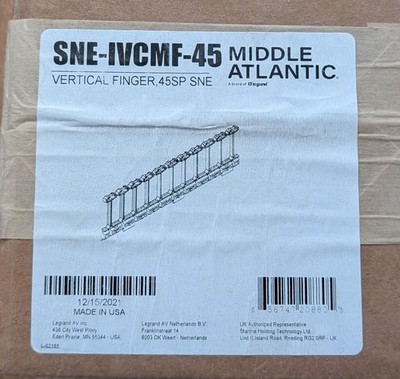 Middle Atlantic SNE-IVCMF-45 Vertical Cable Fingers, 45 RU NEW IN BOX