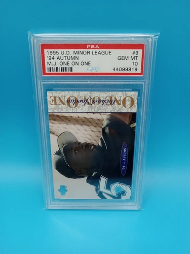 PSA 10 GEM Michael Jordan 1995 UPPER DECK MINOR LEAGUE M.J. 1 ON 1 '94 Autumn #9