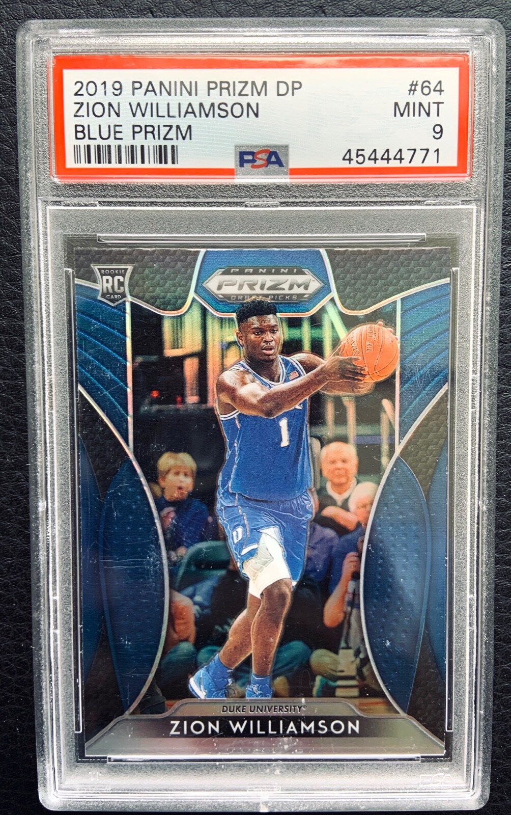Zion Williamson PSA 9 MINT 2019-20 Panini Prizm Draft Blue Prizms RC