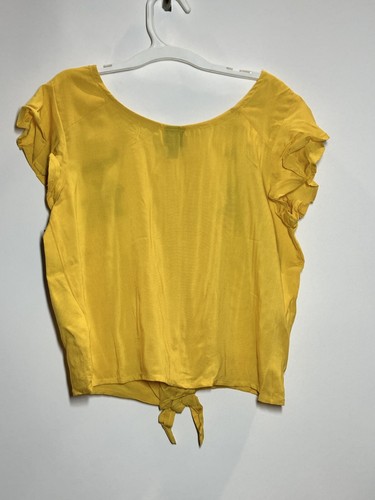 Art Class Girls' Embroidered Short Sleeve Shirt -Yellow M(7/8) - Picture 2 of 2
