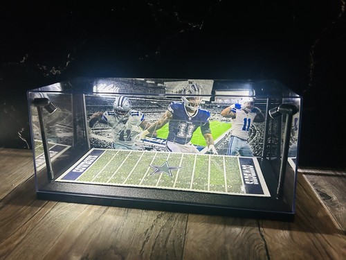 Micah Parsons new custom LED mini football helmet and sports card display - Picture 4 of 5