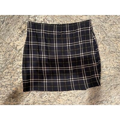 Boohoo Tartan Check Basic Jersey Mini Skirt Size US 8 | eBay