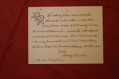   L.A.S. Henry BAUËR Sohn von Dumas an Aurélien SCHOLL - Wünsche