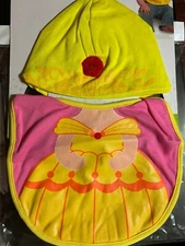 DISNEY BABY BELLE BIB AND HAT SET SIZE 0-12 MONTHS BABY PRINCESS INFANT CAP CUTE