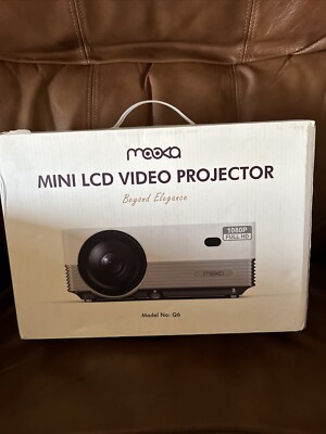 MOOKA MINI LCD 4K VIDEO PROJECTOR Q6 Wifi Bluetooth USB HDMI 1920x1080 - NEW!