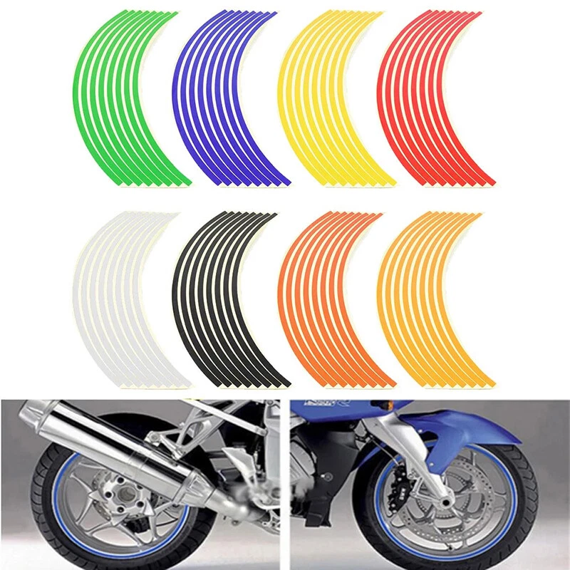 Blue Motorcycle Wheel Rim Reflective Decal Sticker Fits SUZUKI GSXR 600/750/1000 - Imagem 2 de 4