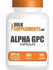 BulkSupplements Alpha GPC 180 Capsules - 300 mg of Alpha GPC Per Serving