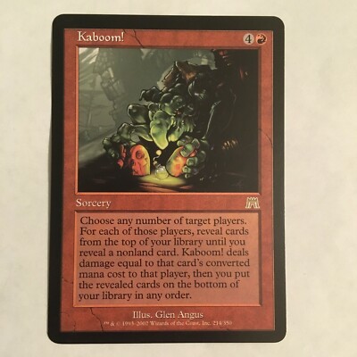 MTG Magic: The Gathering Onslaught Kaboom! Rare Card 214/350 | eBay MTG Magic: The Gathering Onslaught Kaboom! Rare Card 214/350 | eBay