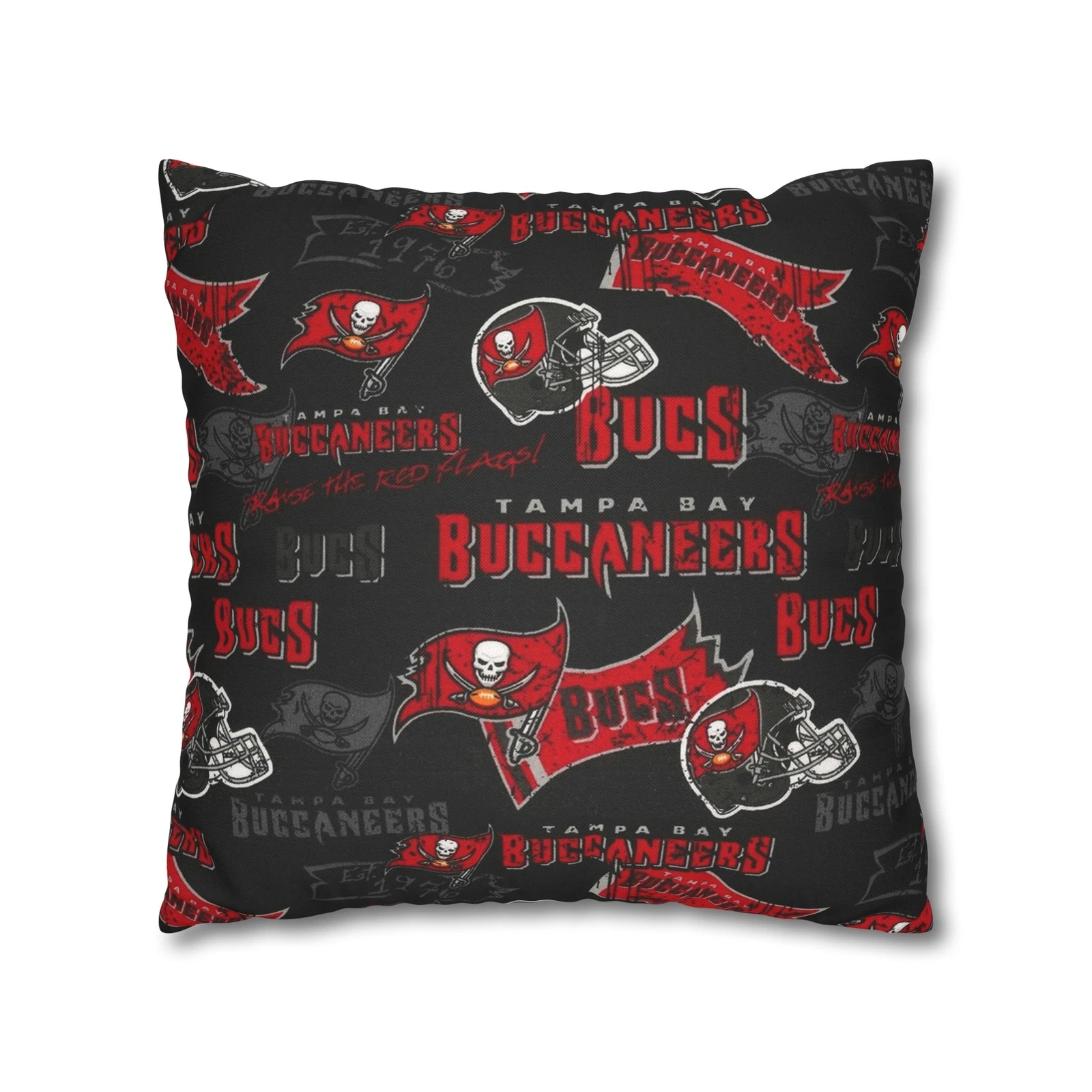 Tampa Bay Buccaneers Spun Polyester Square Pillowcase