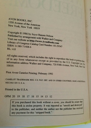 Which Way Freedom? Joyce Hansen Ex Library 1992 HC - Picture 2 of 8
