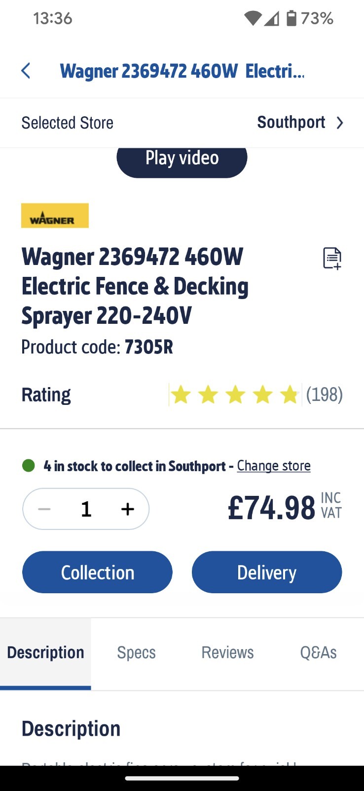 Wagner (2369472) Fence & Decking Paint Sprayer eBay