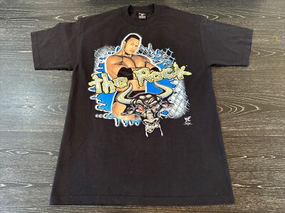 The Rock WWF Hardcore Collection Blk.T Shirt, 1999, One-Size-Fits