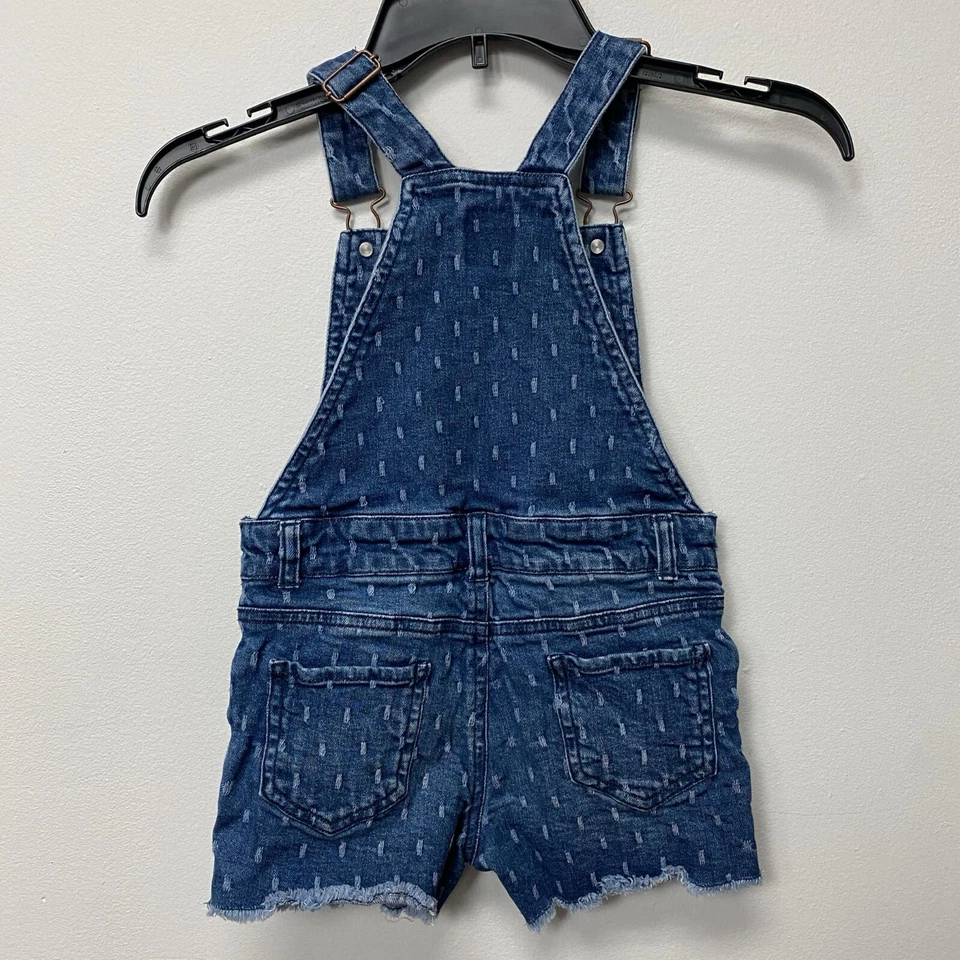 Genuine Kids Overall Shorts Stretchy Blue Jean Denim 5T Summer Girls Bottoms - Image 2 of 4