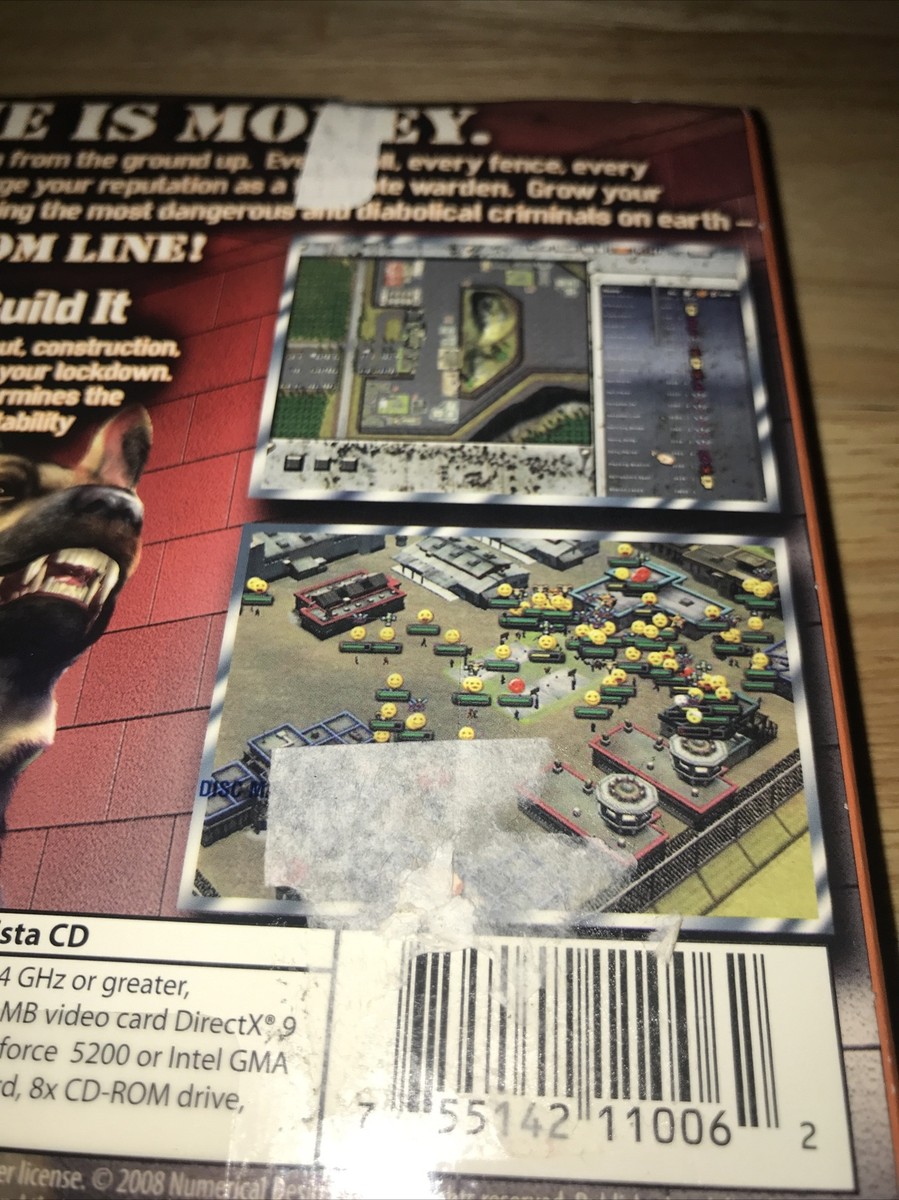 Prison Tycoon 4 Supermax (PC CD-ROM, 2008) Case & Working Game | eBay