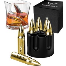 Bar Originale Bullet Ice Cubes in Ammo Case Gold 6 Pack
