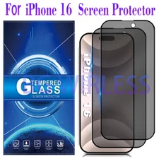 1/2X For Apple iPhone 16  6.1" Anti Spy Privacy Full Coverage Screen Protector