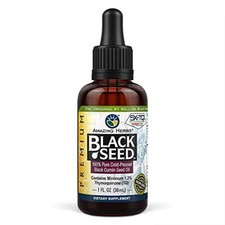 Amazing Herbs Premium Black Seed Oil - Cold  Assorted Flavor Names , Sizes 