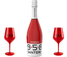 SET BICCHIERI ROSSI SANTERO E BOTTIGLIA SANTERO ROSSINI 958 da 750 ml