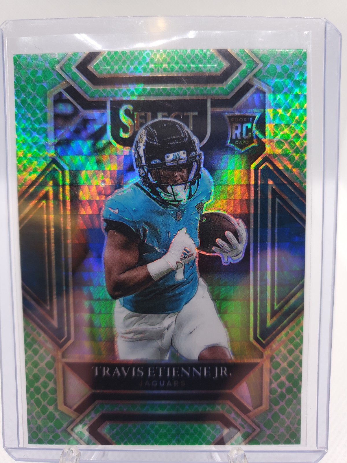 2021 Select Travis Etienne Jr Club Level Dragon Scale Prizm Rookie RC #/89