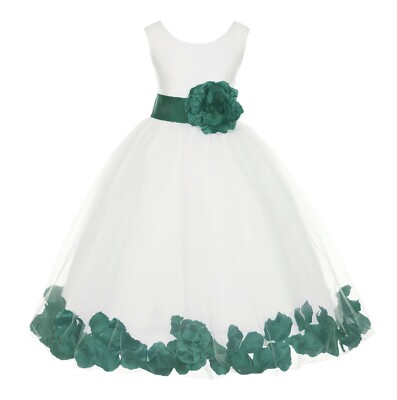 FLOWER GIRL DRESS 12-18M 2 2T 3 3T 4 4T 5 5T 6 6T 7X 8 9 10 11 12 13 14 15 16 