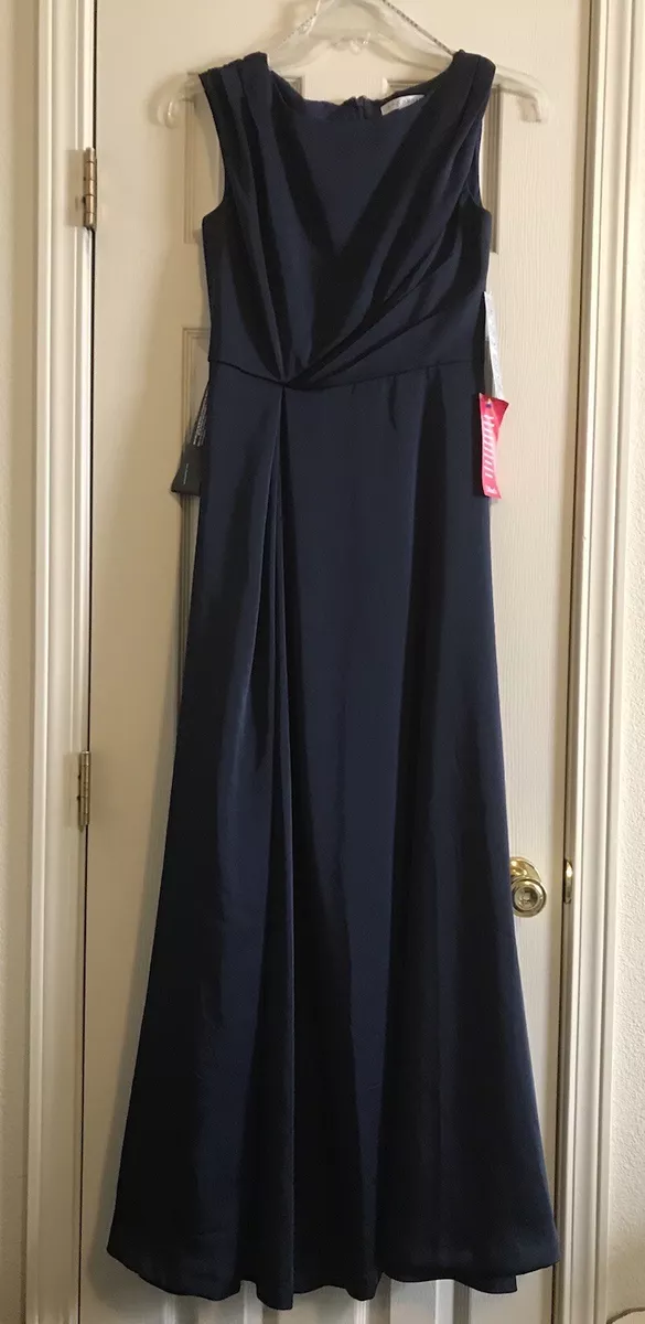 Kay Unger Full Length Dress Women’s Size 4 Navy Blue