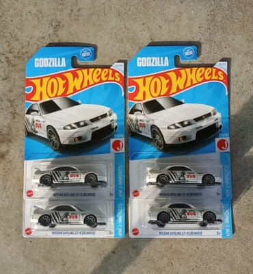 2024 Hot Wheels Godzilla Nissan Skyline GT-R R33  Lot Of 4 (White)