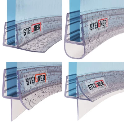 STEIGNER Duschdichtung Vorgebogen Viertelkreis Duschtürdichtung Duschprofil Runddusche