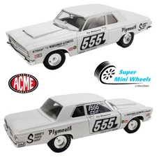 ACME 1:18 - 1965 PLYMOUTH BELVEDERE SUPER STOCK - 555 - TRIPLE NICKEL A1806600