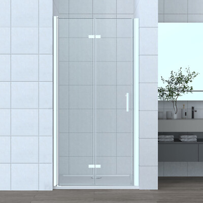 Duschkabine Duschabtrennung 70-120cm Duschtür Nischentür Falttür Dusche ESG Glas