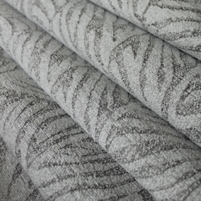 Light Grey Floral Textured Chenille Fabric By The Metre