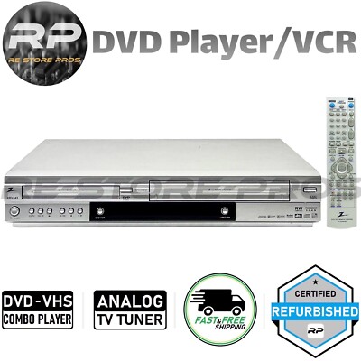 Zenith XBV443 DVD VCR Combo Player VHS Remote Manual Cables Tested