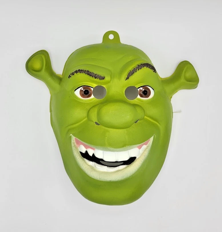 Shrek 2 Movie Mask DreamWorks 2004 Green Halloween Party Mask Thin Plastic Vint - Image 3 of 4