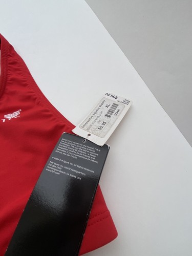 Traje de baño para mujer TYR RED LIFEGAURD traje de baño SOLO TOP TALLA XL NUEVO CON ETIQUETAS - Imagen 11 de 11