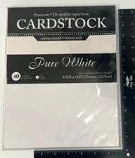 Nicole Premium Canvas Texture White Cardstock Paper Pack 19 Sheets 65# 104728696
