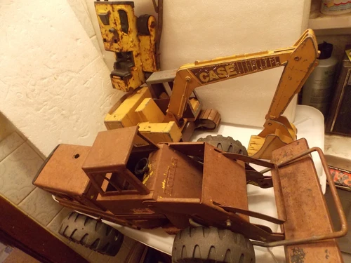 Vintage Tonka  Dozer Front Loader ERTL Case Back Hoe Toys Antique